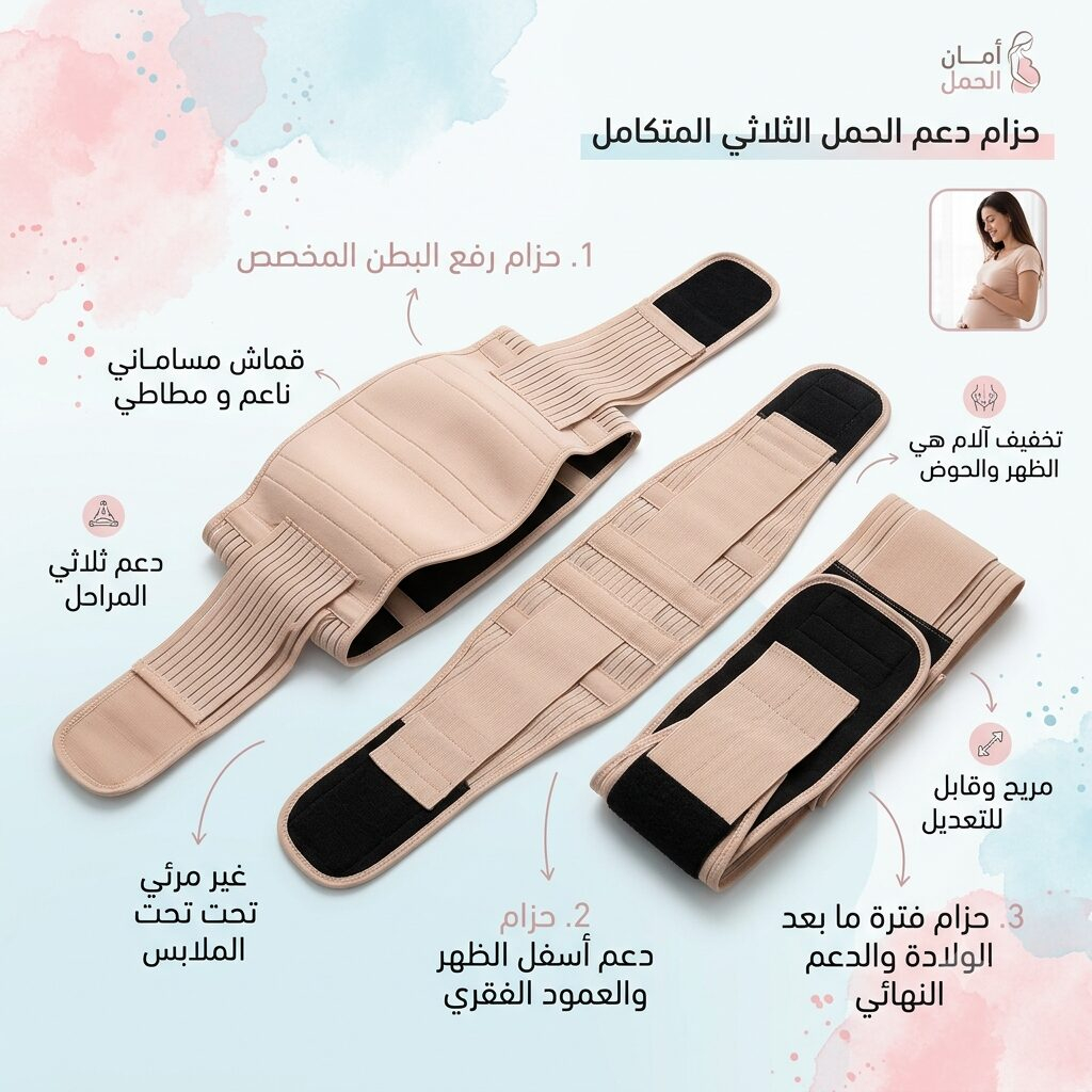 1782767238090 حزام دعم الحمل الثلاثي المتكامل (3-in-1 Maternity Support Belt) - الصورة 1