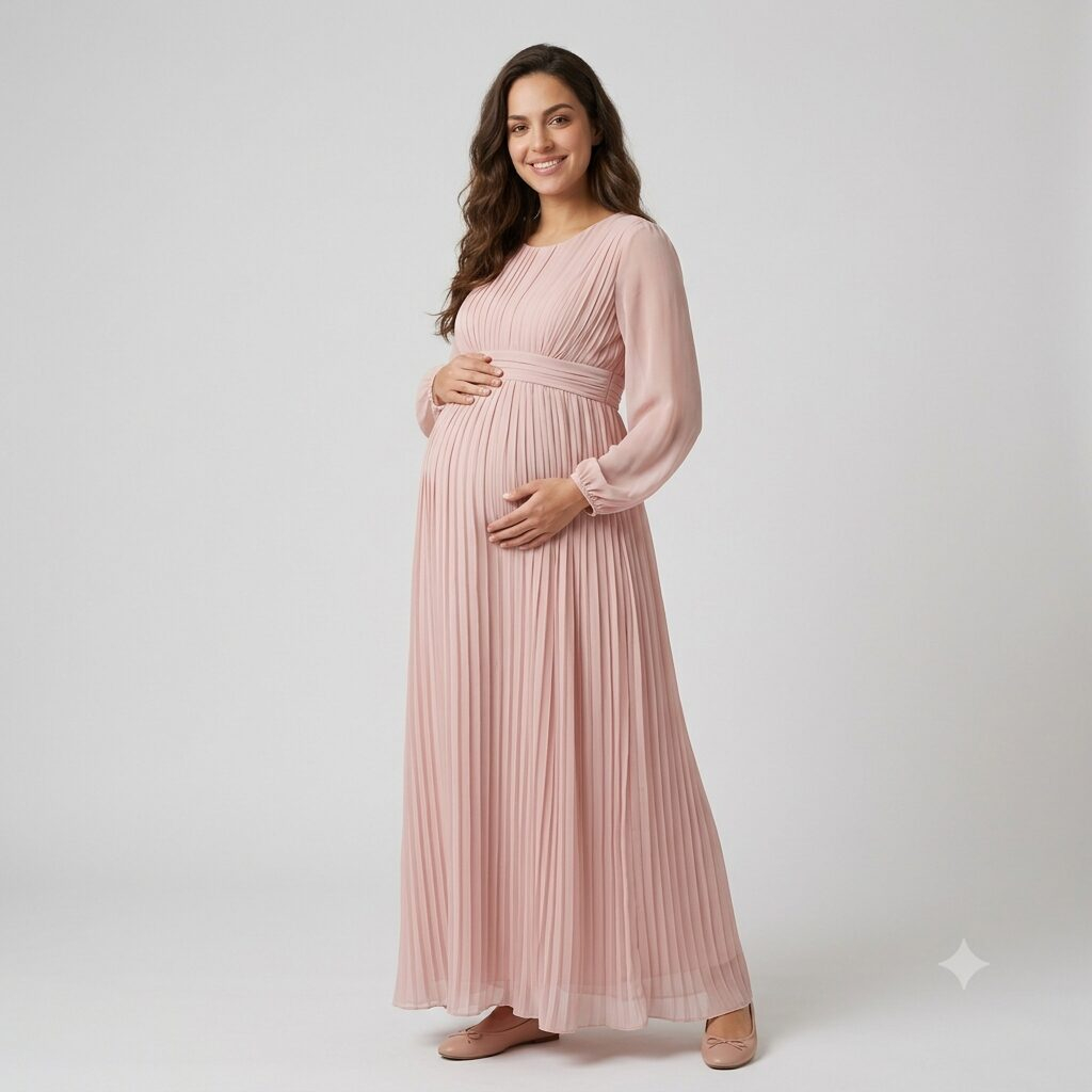 1782770040590 فستان حمل للمناسبات والسهرات (Elegant Maternity Evening Dress) - الصورة 1