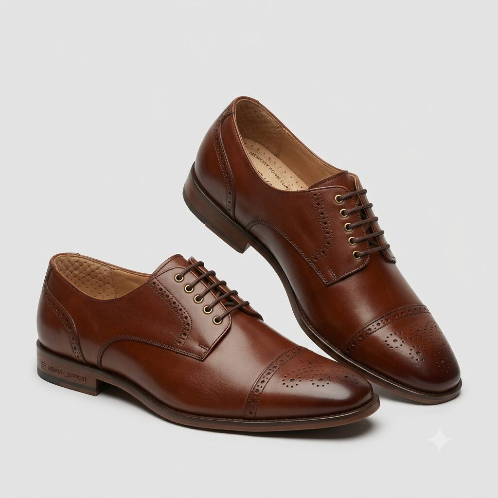 1782770447778 حذاء كلاسيكي رسمي جلد طبيعي (Men's Oxford Leather Shoes) - الصورة 1