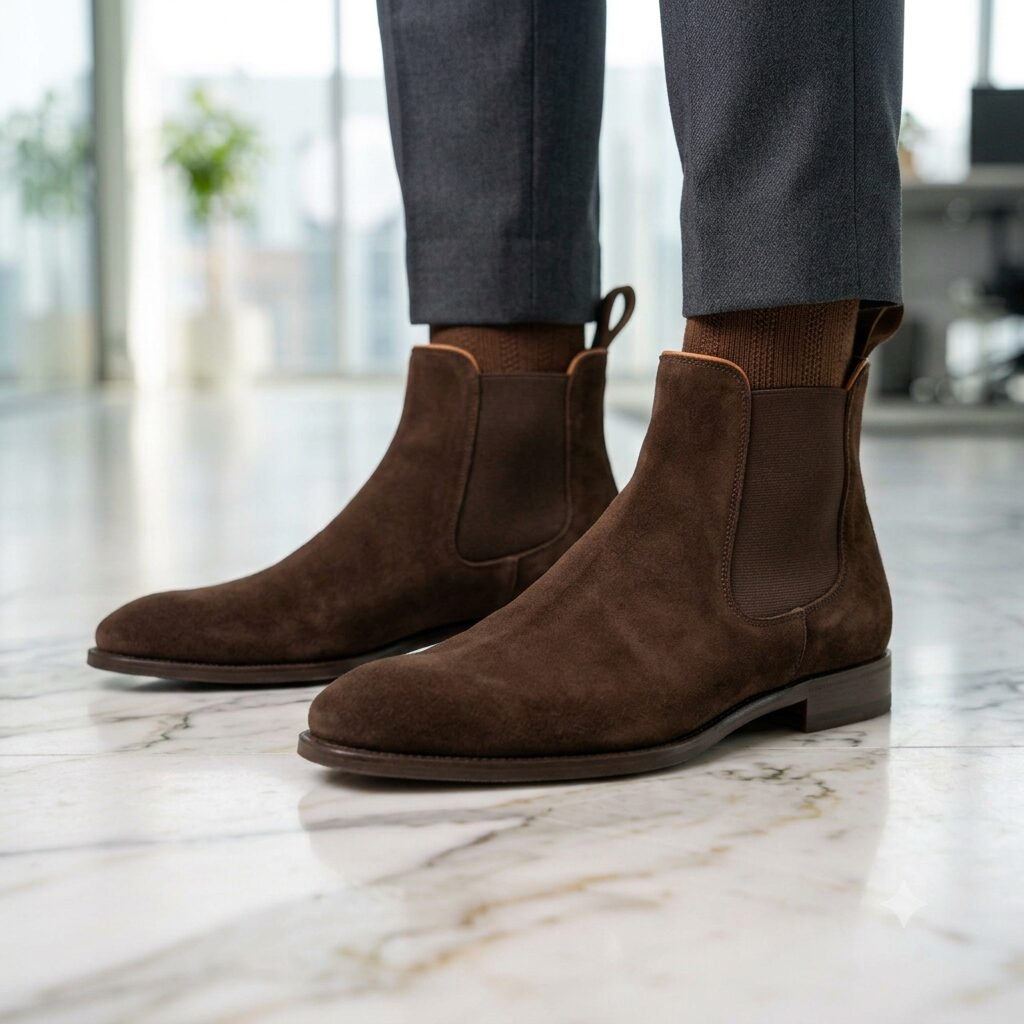1782778792662 بوت تشيلسي عصري بدون أربطة (Men's Chelsea Suede Boots) - الصورة 1