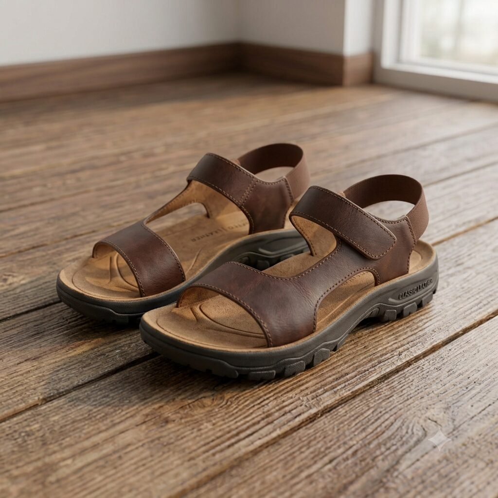 1782779604810 صندل كاجوال جلد طبيعي (Men's Classic Leather Sandals) - الصورة 1