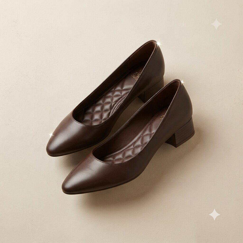 1783024383400 حذاء كلاسيكي بكعب منخفض ومريح (Women's Low Kitten Heels) - الصورة 1