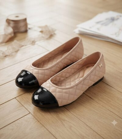 باليرينا كلاسيكية بجلد مبطن (Quilted Flats)
