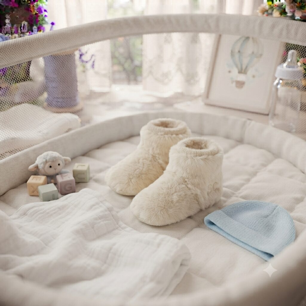 1783046320780 لكلوك فرو شتوي (Plush Baby Booties) - الصورة 1